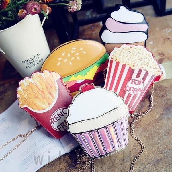 【大特価】ミニバッグポテトカップケーキハンバーガージャンクフードソフトクリームポップコーン仮装コスプ...