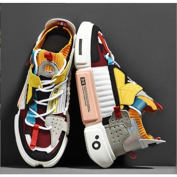 スニーカー韓国原宿系ストリートオルチャンアメカジレトロハイテクサブカルカラフルレディース