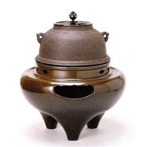 茶道具 炉釜 炉用釜 透木釜 裏甲釜 菊池政光作 釜鐶付き 茶道 : 茶道具