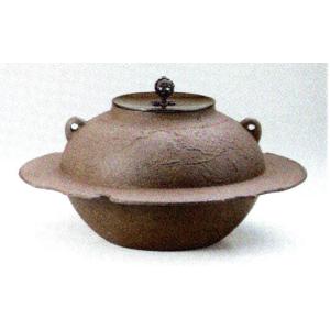 茶道具 No41 透木釜 【宗旦好写】 裏甲釜 替蓋付 高17.7×幅34.0cm