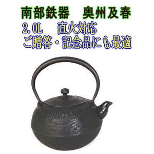南部鉄瓶　鉄器　ぶどう（黒）　2.0L　2.25kg