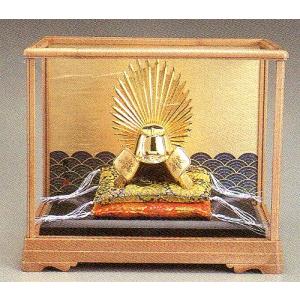 兜飾り　兜　黄金豆兜　太閤秀吉　座布団付き　ケース入り　o221-10