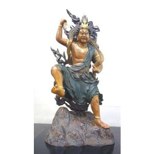 仏像 笛を奏でる 音声菩薩（おんじょうぼさつ）喜多敏勝原型 蝋