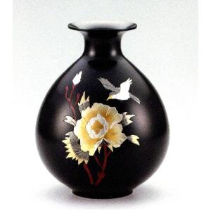 高岡銅器 銅製花瓶 福寿 木瓜に鳥 10号 美術工芸品 記念品 花活