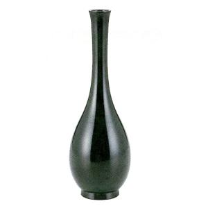 高岡銅器 銅製花瓶 駒鶴首 美術工芸品 記念品 花活 一輪挿し : 日本