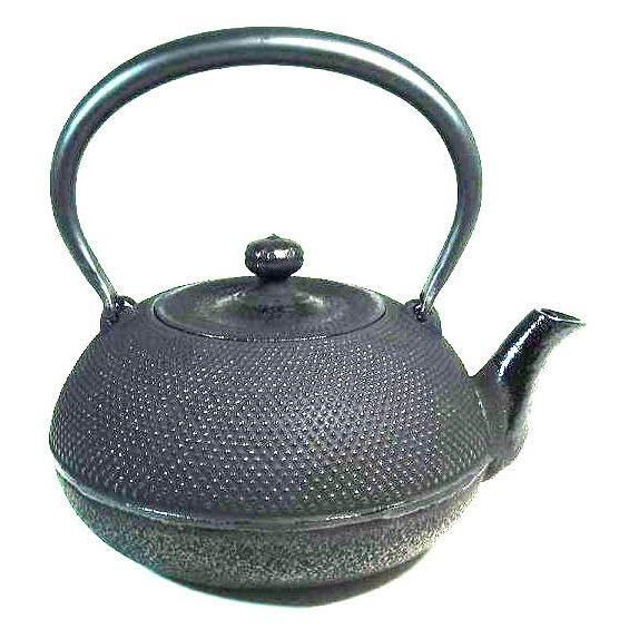 鉄瓶　南部鉄器　姥口あられ　黒　1.2L　1.9kg