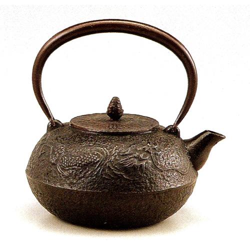 南部鉄器　鉄瓶　雲竜（黒）　1.3L　日本製