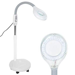 Salmue LED Magnifying Floor Stand Lamp, 3X Diopter Magnifying Lens Adjustab