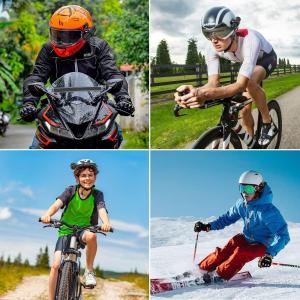 VSYSTO HD 1080P Motorcycle Bike Helmet Camera, Portable WiFi Night Vision W