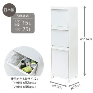 ゴミ箱 ペール 多段 分別 3段 Boite×...の詳細画像4