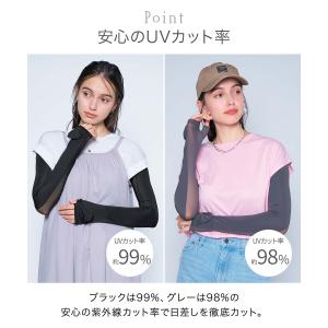 コジット クールメッシュ アームカバー 指先ま...の詳細画像2