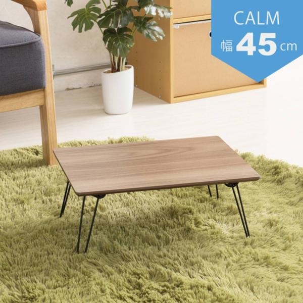 ミニテーブル 折りたたみ テーブル 45cm × 30cm スチール脚 カーム CALM-45 永井...