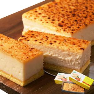 チーズケーキブリュレ 2種類の北海道産チーズを使用 しっとり濃厚 直径17cm 2本セット 冷凍便｜kanaemina-gourmet