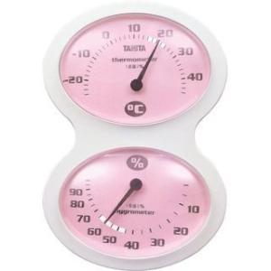 温湿度計 温度計 湿度計 タニタ アナログ 測定器 ピンク
