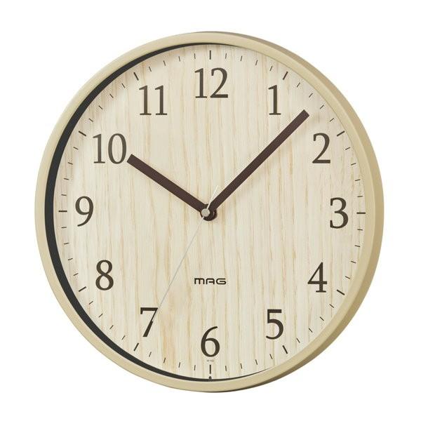 壁掛け時計 ウォールクロック 木目調 シンプル おしゃれ インテリア時計 直径25cm