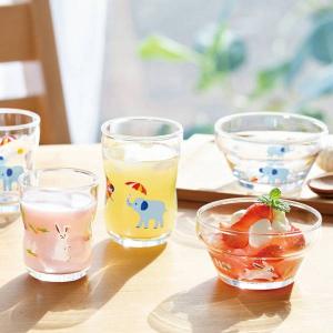 コップ つよいこグラス 割れにくいガラスコップ Mサイズ ぞう うさぎ