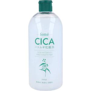 化粧水 スキンケア 保湿 大容量 feme CICA（シカ）ハトムギ化粧水 500ml 顔 全身用 ローション 無香料 無着色 弱酸性｜kanaemina