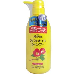 ヘアシャンプー 純椿油 ツバキオイル シャンプー 本体ボトル 500ml｜kanaemina