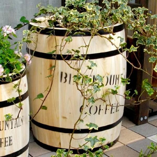 コーヒーバレル コーヒー樽 珈琲タル ディスプレイラック ガーデン樽 木製 大