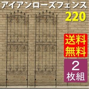 ガーデンフェンス ローズフェンス アイアン 差し込み 埋め込み式 ハイタイプ 幅62 高さ220cm 2枚組｜kanaemina