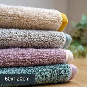 バスマット タオル地 SUFU2 60×120cm めくれにくい 滑り止め付き タオル生地 洗濯機で洗える