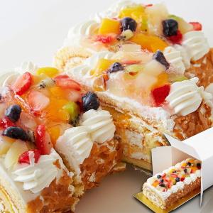贅沢な果物のロールケーキ 冷凍 5種のフルーツがたっぷり 20cm 約4人〜6人用 国産小麦使用｜kanaemina