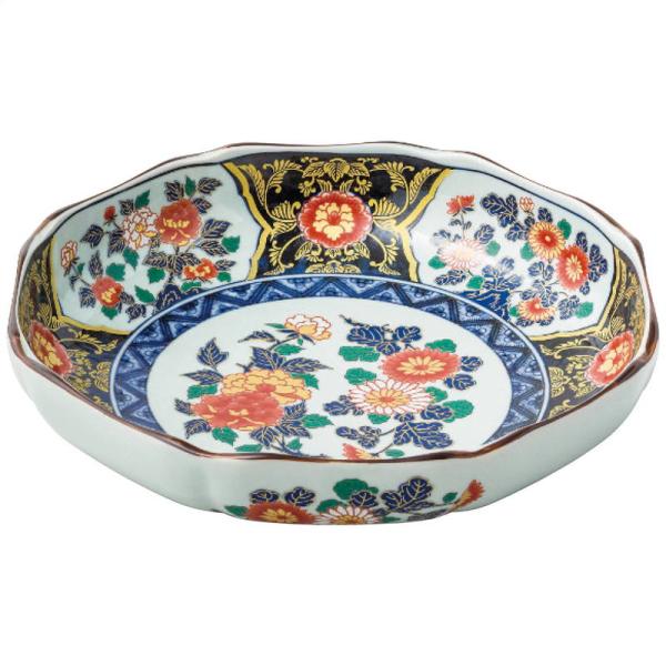 盛皿 食器 西日本陶器 有田焼 染錦金彩紋 八寸盛皿