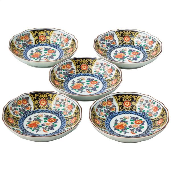 取皿セット 食器 西日本陶器 有田焼 染錦金彩紋 八角取皿揃