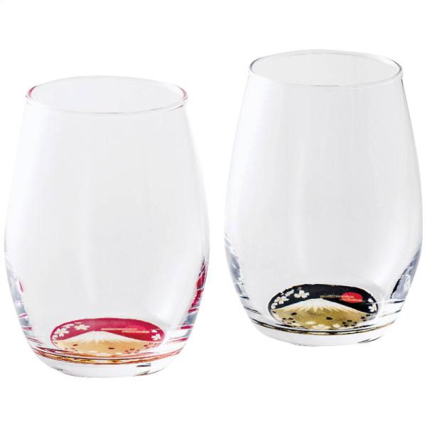 ペアグラス コップ 中西工芸 紀州塗 蒔絵 富士山 ダルマグラスペア