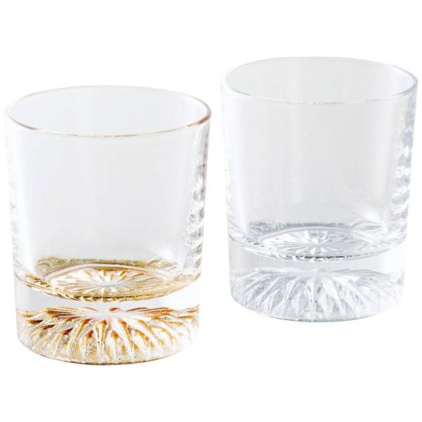 ペアグラス コップ 中西工芸 紀州塗 オールドグラスペアセット ゴールド＆シルバー
