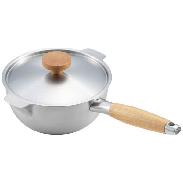 雪平鍋 片手鍋 18cm ガス火 IH対応 ヨシカワ アイカタ 両口ステンレス雪平鍋