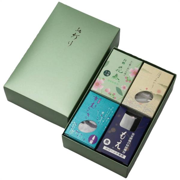 東海製蝋 燭台・ローソク・線香セット4箱入