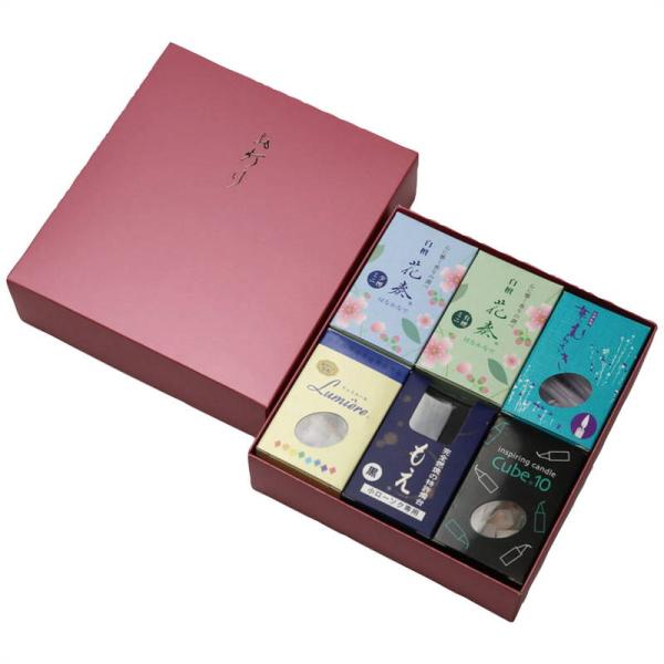 東海製蝋 燭台・ローソク・線香セット6箱入