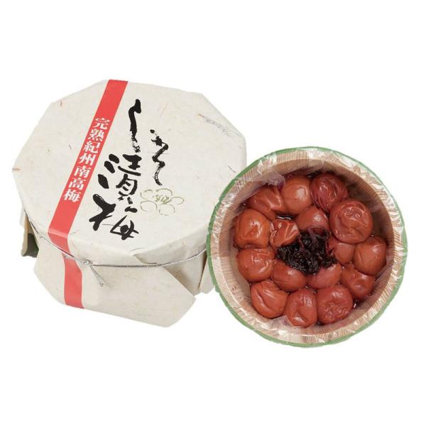 完熟 紀州南高梅 しそ梅400ｇ木樽入