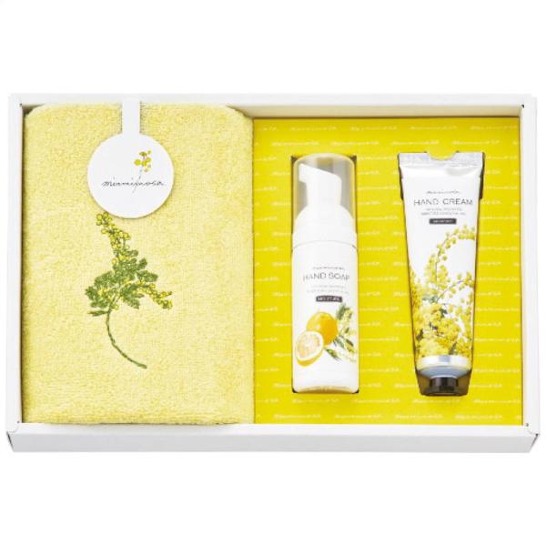 ミアミモザ ウォッシュタオル＆コスメセット クリーム