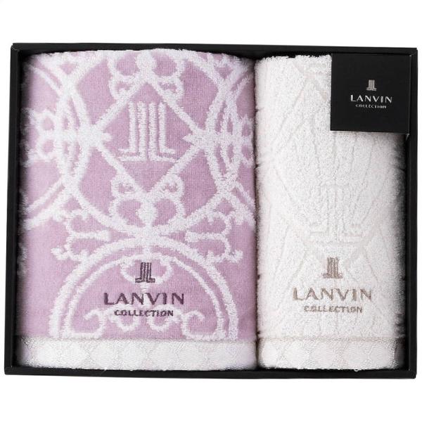 ランバン フェイス・ウォッシュタオルセット パープル