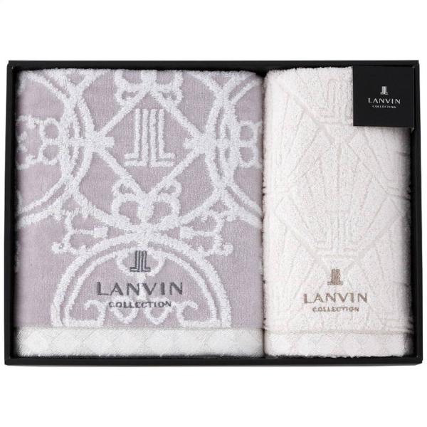 ランバン バス・フェイスタオルセット グレー