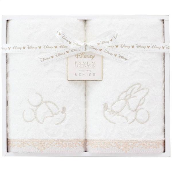 ディズニー プレミアム フェイスタオル2枚セット ホワイト