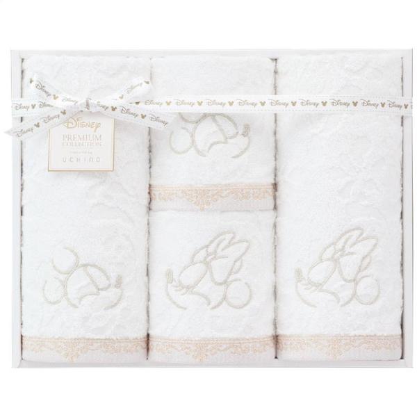 ディズニー プレミアム フェイス・ウォッシュタオルセット ホワイト