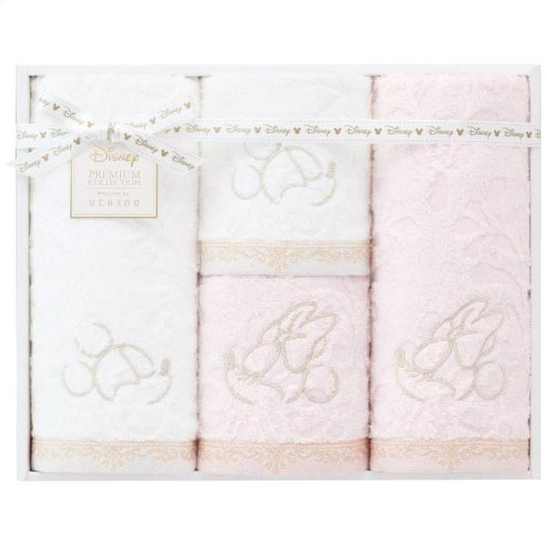 ディズニー プレミアム フェイス・ウォッシュタオルセット ピンク