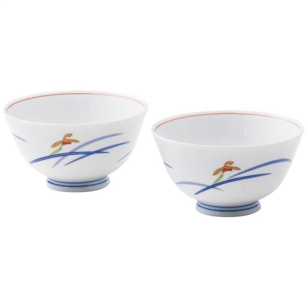 香蘭社 オーキッドブルーム 組飯碗