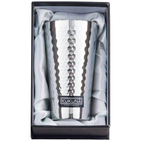 ククナ ステンレスタンブラー350ml(ミラー、槌目仕上げ)