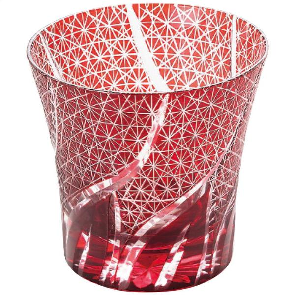 手づくり切子タンブラー ルビーレッド