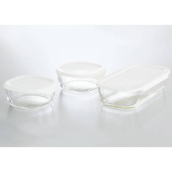 ハリオ 耐熱ガラス製保存容器Sサイズ3点セット