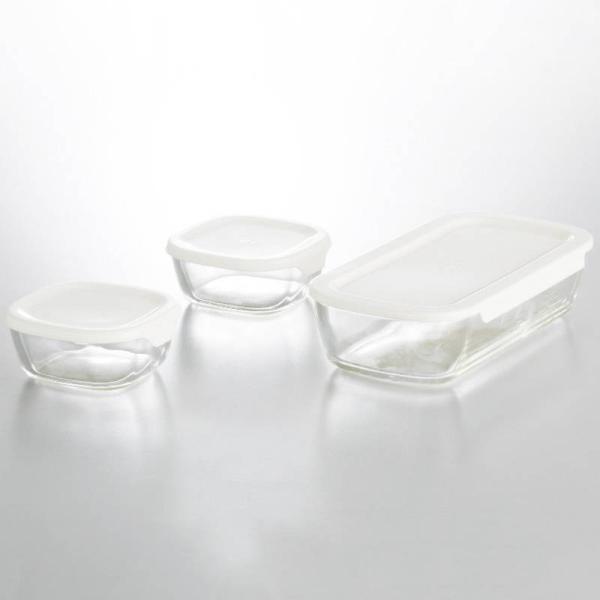 ハリオ 耐熱ガラス製保存容器Mサイズ3点セット