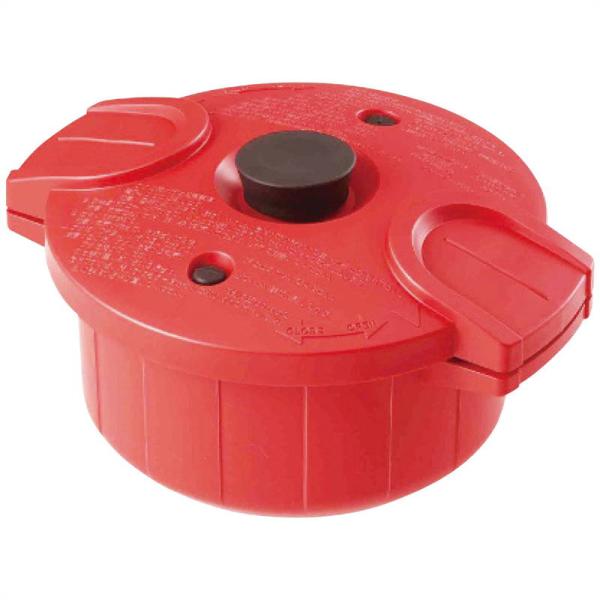 電子レンジ圧力鍋2.3l 極み味 レッド