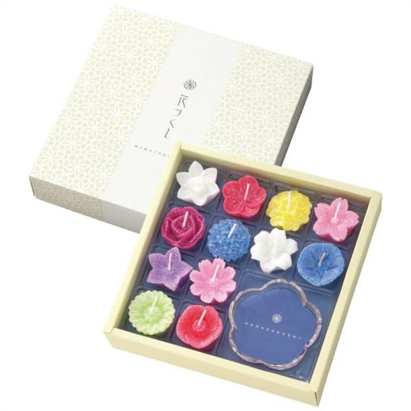 カメヤマ 花型キャンドル・グラスセット(植物性)