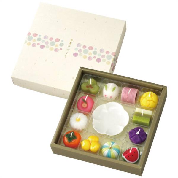 カメヤマ 和菓子型キャンドル・皿セット