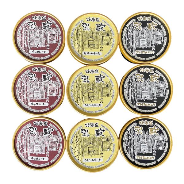 北海道アイスクリーム3種9個 乳蔵 詰め合わせ ギフト プレゼント お中元 お歳暮 内祝い