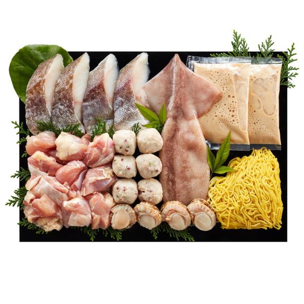 北海道産鶏もも肉と魚介を使った 鶏白湯鍋セット 詰め合わせ ギフト プレゼント お中元 お歳暮 内祝...
